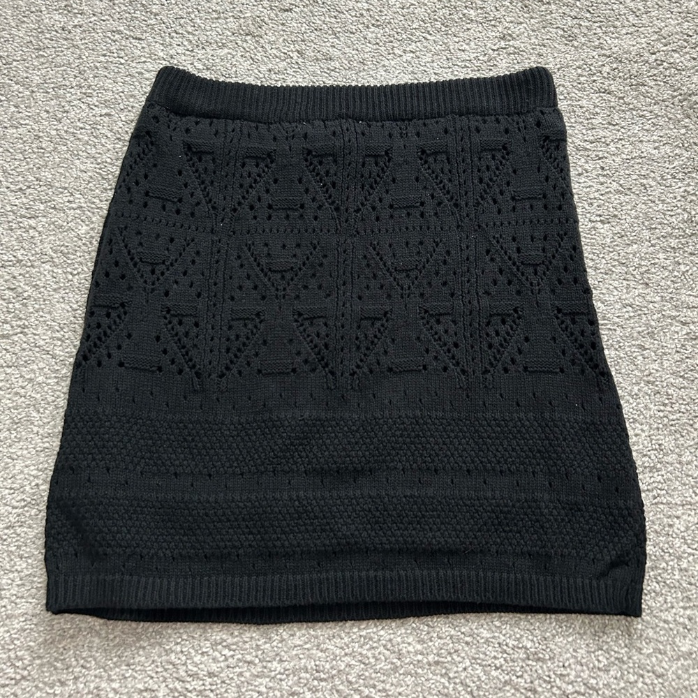Black Knit Skirt